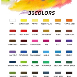 HIMI Juego de pintura de acuarela 36 colores de agua sólida, en estuche portátil, para arte, principiantes, profesionales y más (verde)