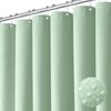 Dynamene Mint Green Fabric Shower Curtain - Waffle Weave Textured