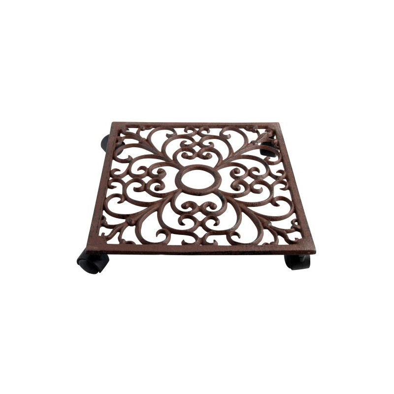 Esschert Design Plant Trolley - Square Cast Iron