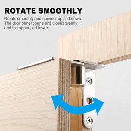 VILLCASE 2 Pieces Stainless Steel Heavy Duty Pivot Door Hinges for Carpenter's Hinges for Wooden Doors
