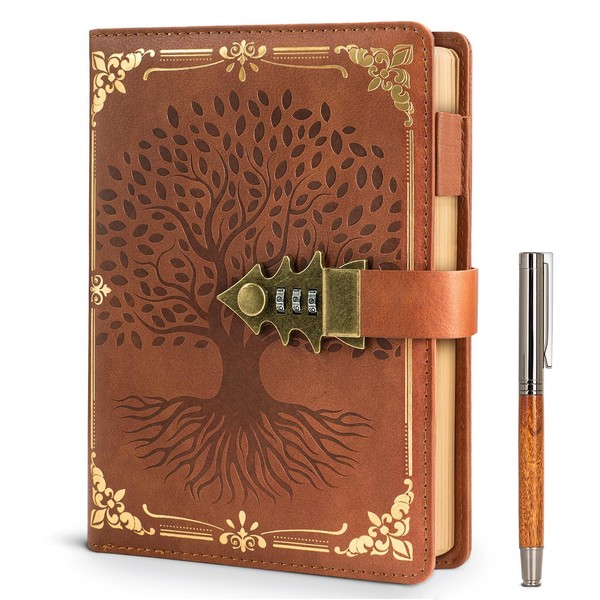 WEMATE Lock Journal with Pen & Gift Box, A5 260