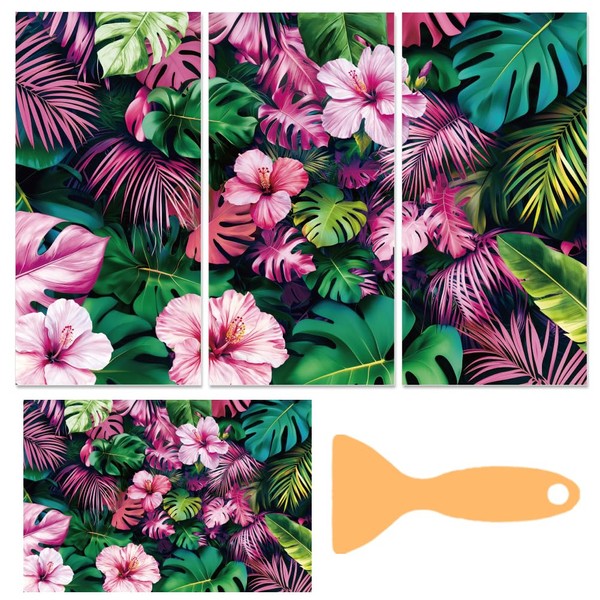 BEUNITONE 3 Sheets Rub on Transfers for Crafts and Furniture,Green