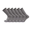 TCK 6 Pair Work & Athletic Crew Socks (Grey, Medium)