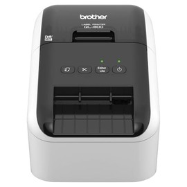 Brother QL-800 High-Speed Professional Label Printer, Plug & Label Feature, Brother Genuine DK Pre-Sized Labels, Multi-System Compatible – Black & Red Printing Available (Required USB Cable Included)