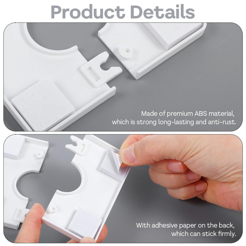 Ymapinc 2-Pack Plumbing Cover Plates, 1.1-Inch Diameter Hole, ABS Escutcheon
