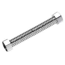 sourcing map Corrugated Pipe Stainless Steel Water Pipe G3/4 Internal Thread Connection with Washer 7.9 Inch