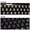 [2PCS Pack] HRH Spanish Keyboard Stickers,PC Keyboard Stickers Black Background