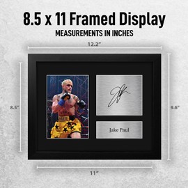 HWC Trading Jake Paul Boxing Boxing Framed Gifts Printed Signed Autograph Picture for Boxer Memorabilia Fans - US Letter Size