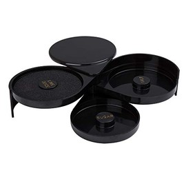 Glass Rimmer 3 Tier Black