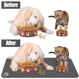 Large Pet Feeding Mat, Absorbent Quick Dry Dog Mat for Food and Water Bowl, Non Skid Cat Bowl Mat, No Stains Quick Dry for Pet Water Dispenser Pet Supplies for Messy Drinkers