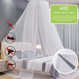 dix-rainbow Princess Decor Canopy for Kids Bed, Soft and Durable Bed Canopy for Girls Room Tent Canopy Dreamy Mosquito Net Bedding, Children Reading Nook Canopies Indoor (White net)