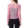 Prime Fashions Womens Plain Fish Net Bolero Shrug ¾ Long