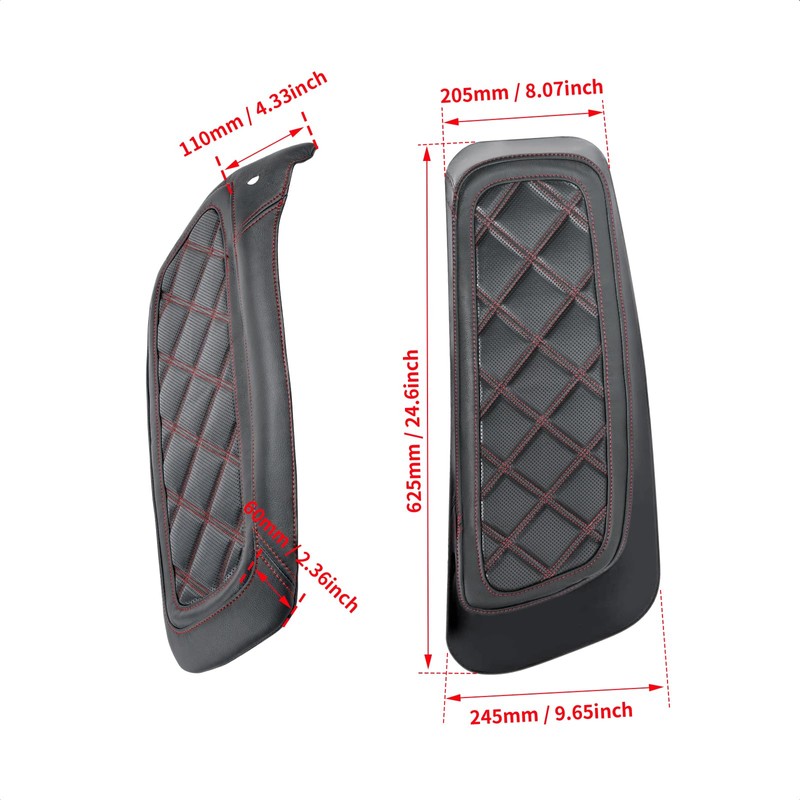 Kiawnia Saddlebag Covers Protective Hard Saddlebag Lid Bra Compatible with