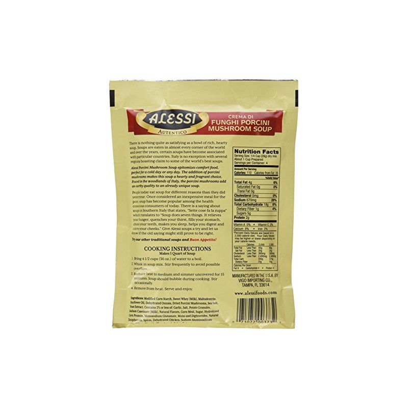 Alessi Soup Mix Porcini Mushroom, 4 Ounce (Pack of 1)