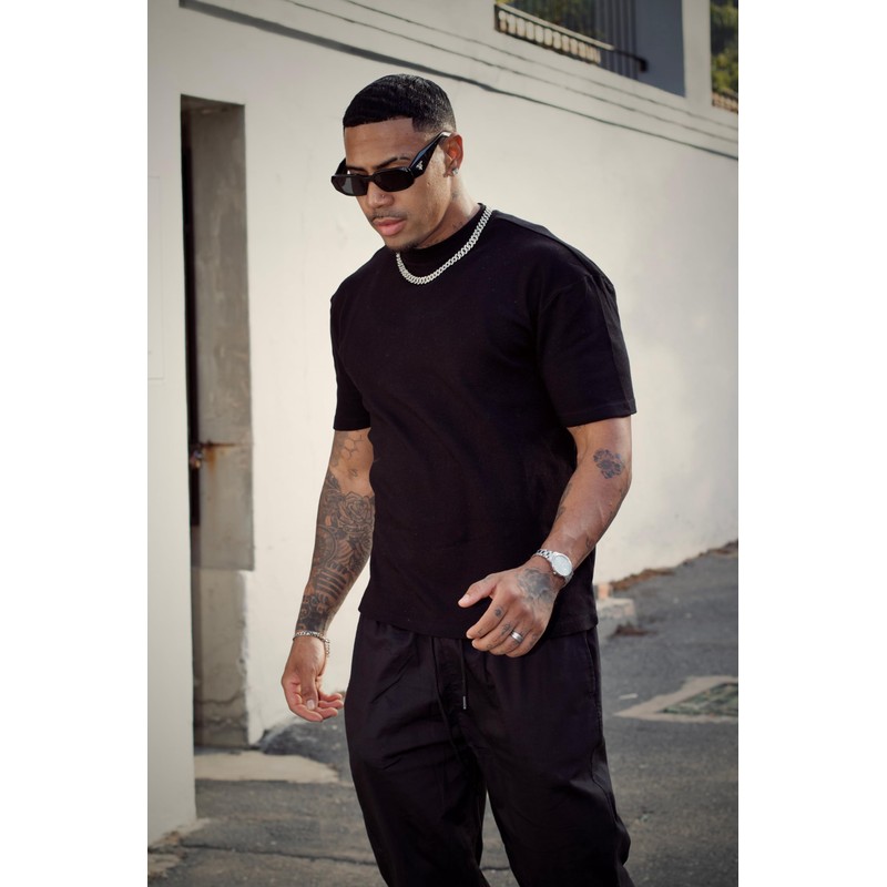 MISION 12mm diamond prong link chain silver - 18 inch