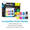 31 & 32XL Ink Bottles 4-Pack (1 Black, 1 Cyan,
