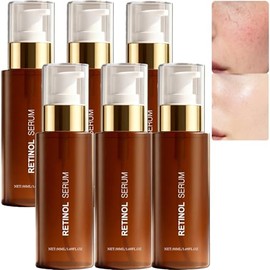 Suero de retinol antiarrugas para la cara, esencia Lifting reafirmante antienvejecimiento, hidratación profunda para suavizar las líneas finas, arrugas, aumento de colágeno, humedad (6 piezas)