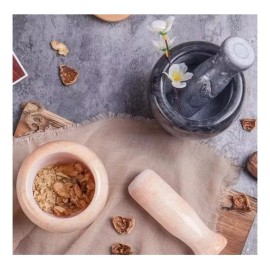 RIVERSOFY Mortero De Mármol Triturador De Especias Con Maja