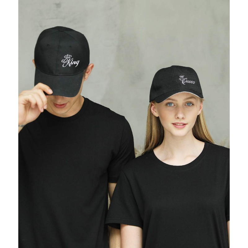 King Queen Baseball Cap Unisex Partner Caps Set Snapback Cap