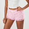 Nituyy Women Lolita Lace Ruffled Layered Bloomers Shorts Y2k Fairy