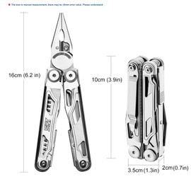 SQT2038-5 18-in-1 Multitool, Gifts for Men, Foldable & Self-Locking, Professional Multitool for DIY, Outdoor Camping, and Home Repairs...