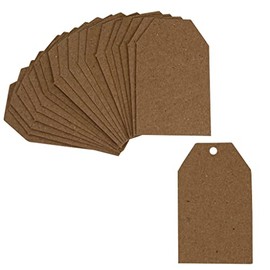 Fantasias Miguel Tarjeta Lisa Rectangular Para Invitaciones y Recuerdos, fiestas Cumpleaños Bodas Bautizo XV Años Tarjeta colgante 6.5xm de largo 4cm de ancho, 20 piezas, Cafe, 3706