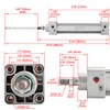 Heschen Pneumatic Standard Cylinder, SC 32-125, PT1/8'' Port, 32mm Bore,