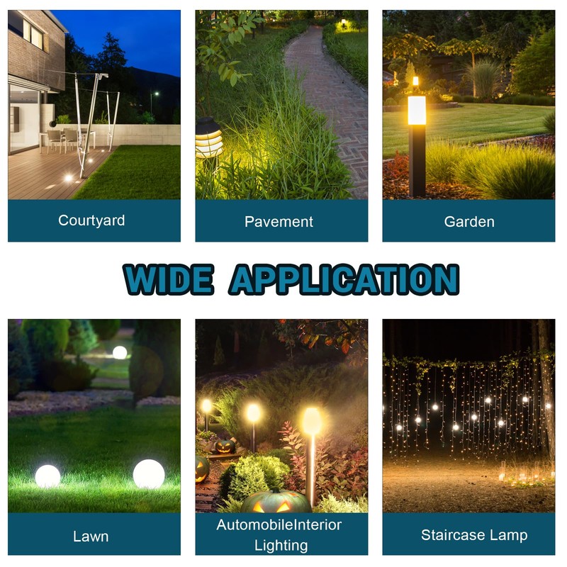PWEOW T5 Landscape Light Bulbs 12 Volt 4 Watt Wedge