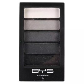 BYS Women's 5-Piece Eye Shadow Palette, Black Steel Eye Pigments., 0.17 Ounce