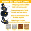 BIVIKEY 4PCS Walker Ski Glide Covers|Set Foldable Walker Accessories Easy-to-Remove