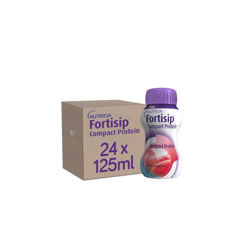 Fortisip Compact Protein Drink, Red Fruit Flavour, 125ml Bottle