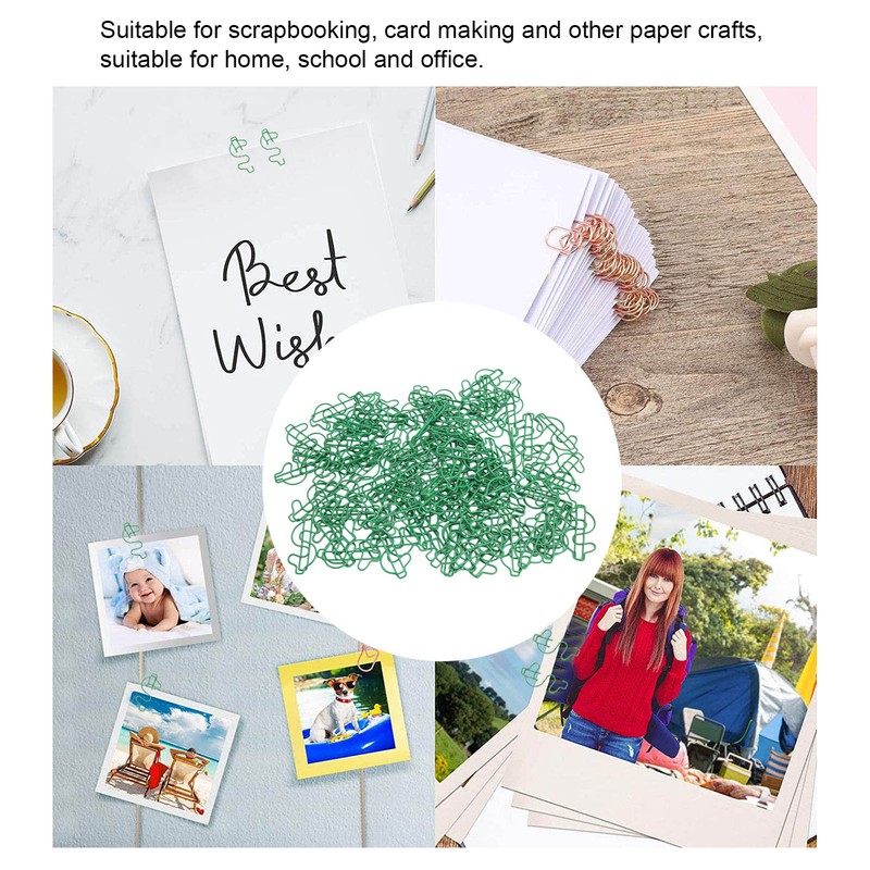 100pcs Dollar Shape Paper Clips Creatively Cute Plated Metal Bookmark