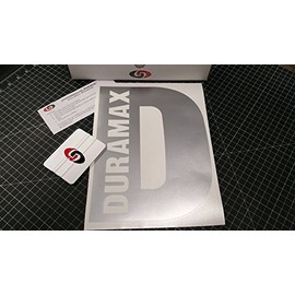 Duramax 9"x12" Rear Window Decal Kit Metallic Silver by Underground Designs
