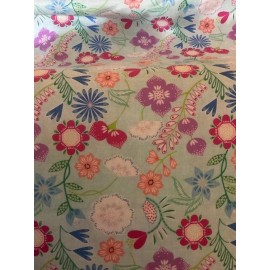 Benartex Designer Benartex Blooming , Cotton Fabric by the yard, 1/2 yd - AQUA