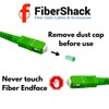 Fibershack - 6 ft / 2M SC/APC to SC/APC Fiber