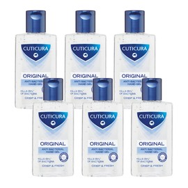 Cuticura Original Anti Bacterial Hand Gel 100ml, Multipack of 6 | Quick Drying | Kills 99.9% Bacteria | Anti Viral Action| Personal & Commercial Use | Prevent Spread of Germs