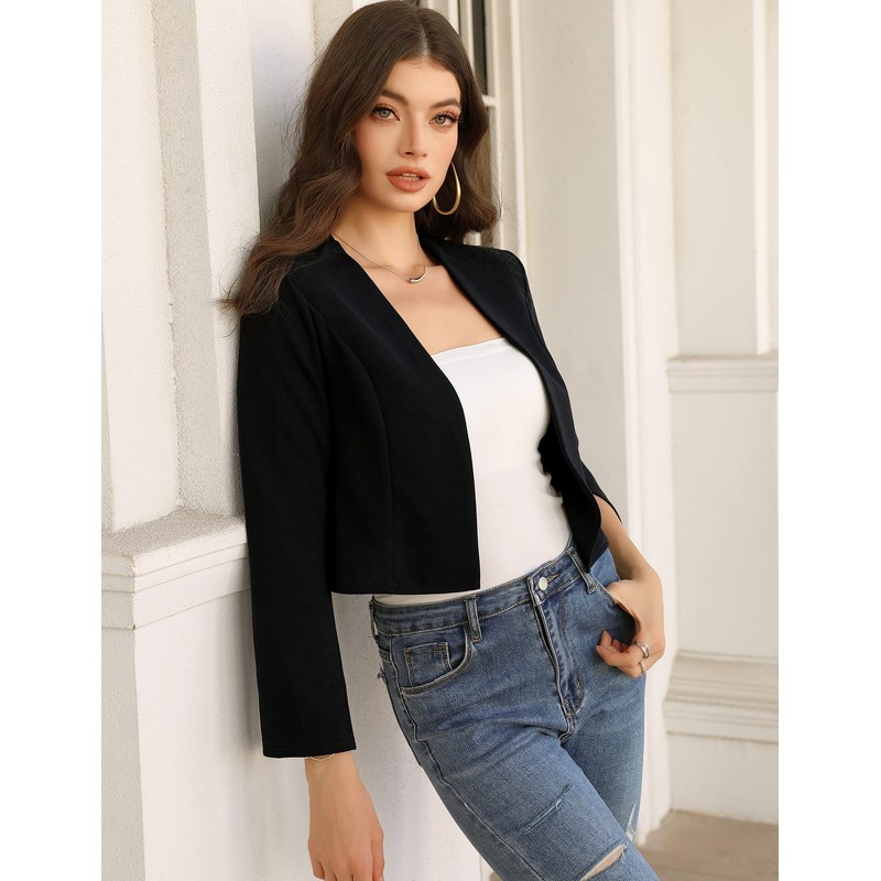 KOJOOIN Women's Bolero Long Sleeve Cardigan Elegant Festive Shoulder Jacket