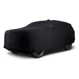 Car Covers Black Satin Indoor Car Cover for Midsize & Compact SUVs – Size CS09 – Full Exterior Cover for Dirt & Dust Protection, Made with Ultra-Soft Material – Must-Have Automobile Accessories