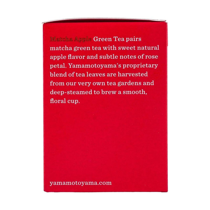 Yamamotoyama Japanese Yamamotoyama MATCHA APPLE Premium Green Tea 10 Pyramid
