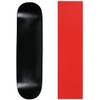 Moose Skateboard Deck Blank Dipped Black 8.5" Red Grip
