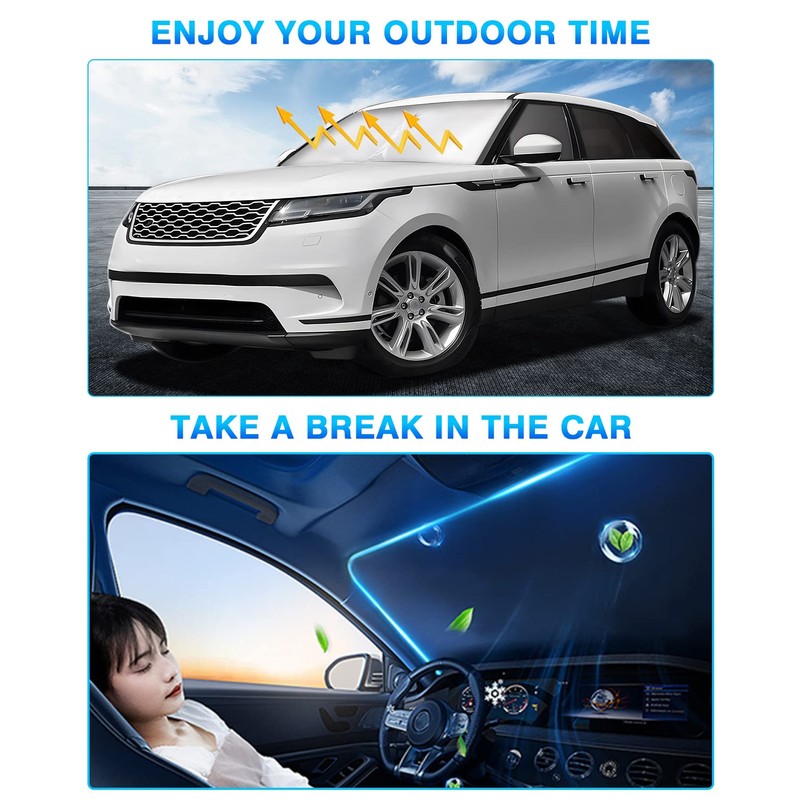 KUST Windshield Sun Shade for 2017-2024 2025 Land Rover Range