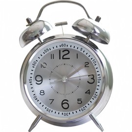 YYDS Loud Kids Vibrating Analog Cute Wake Up Burst Alarm Loud Absolute Wake Up Alarm Clock for Unwaking Bell Noises Backlight No Ticking Visible at Night Metallic Glossy Continuous Second Hand Quiet