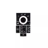 CSKT2022 Gloss Black Console Button Alloy Trim Cover Set For
