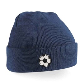 Kids Football Beanie Hat (Black)