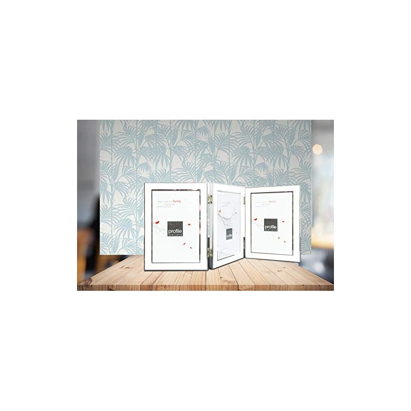 Profile Products Metal Photo Frame Eternal Silver Triple 4x6 -