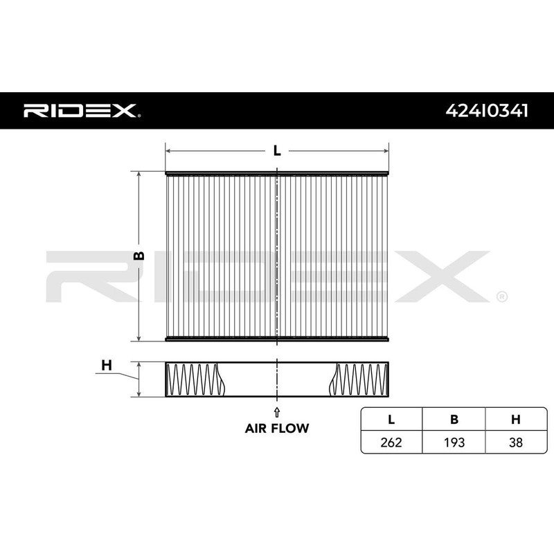 RIDEX Cabin Air Filter Pollen Filter 424I0341