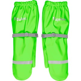 Playshoes Unisex Kids Mud Gloves Waterproof Fleece Lined Gloves, neon green, 1