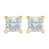 PARIKHS Near Colorless Princess cut Diamond stud 14K Yellow Gold