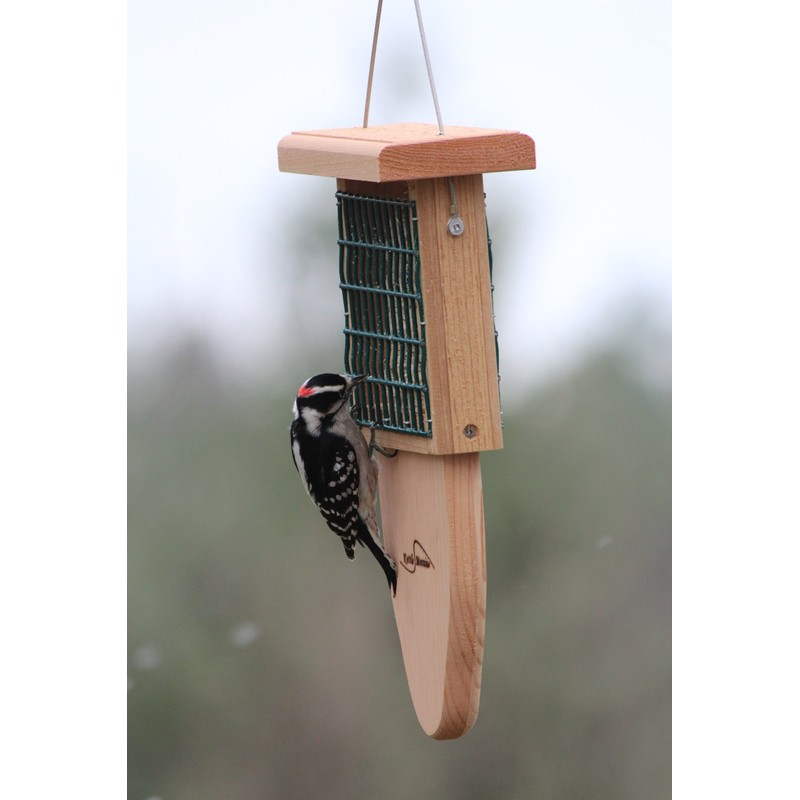 Kettle Moraine Cedar Single Cake Tail Prop Suet Bird Feeder