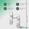 EAI Polished Chrome Bathroom Door Handles - Victorian Scroll Shaped